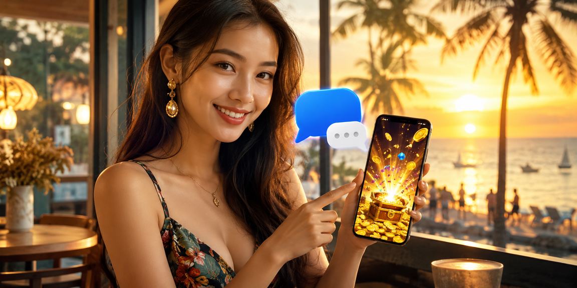 Người chơi đăng ký tài khoản sxkh trên điện thoại tại quán cà phê Phú Quốc